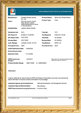 DUW-M-3 CA Single hung window